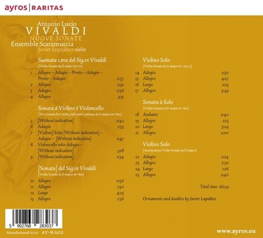 Nuove Sonate - CD Audio di Antonio Vivaldi - 2