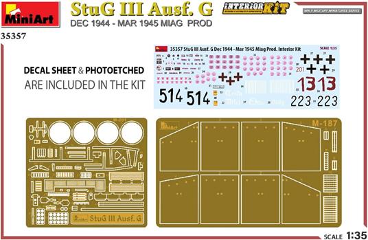 StuG III Ausf. G Dec 1944 - Mar 1945 Miag Prod. Interior Kit - 6