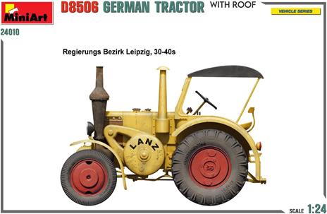 German Tractor D8506 w/Roof modello con un alto livello di dettaglio - 6