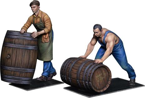 Men with Wooden Barrels