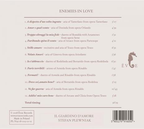 Enemies in Love - CD Audio di Georg Friedrich Händel - 2