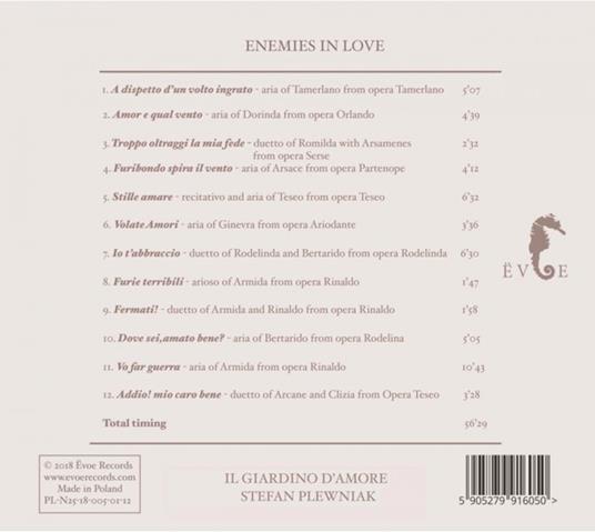 Enemies in Love - CD Audio di Georg Friedrich Händel - 2