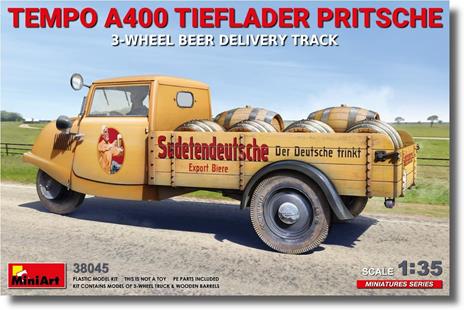 Tempo A400 Tieflader Pritsche 3-Wheel Beer Delivery Truck