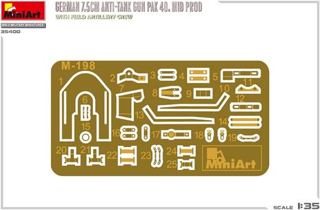 German 7.5cm Anti-Tank Gun PaK 40. Mid Prod w/ Artillery Crew - 4