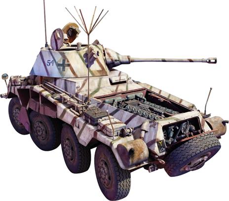 Sd.Kfz. 234/2 Puma. Interior Kit 100% Kit Con Un Alto Livello Di Dettaglio