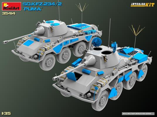 Sd.Kfz. 234/2 Puma. Interior Kit 100% Kit Con Un Alto Livello Di Dettaglio - 4