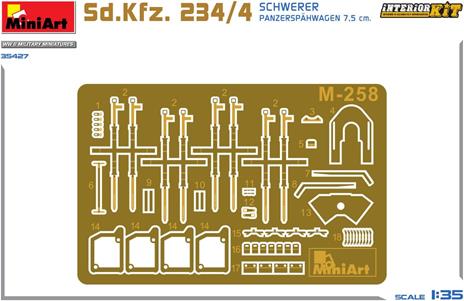 Sd.Kfz. 234/4 SCHWERER PANZERSPÄHWAGEN 7,5 cm. INTERIOR KIT - 6