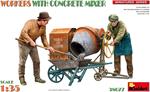 WORKERS WITH CONCRETE MIXER