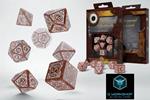 Steampunk Clockwork Caramel And White Dice Set 7 Dadi