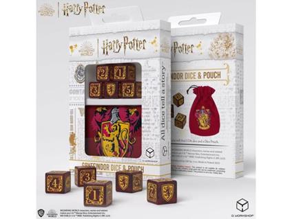 Harry Potter Dice Set Grifondoro Dice & Pouch Set (5) Q Workshop