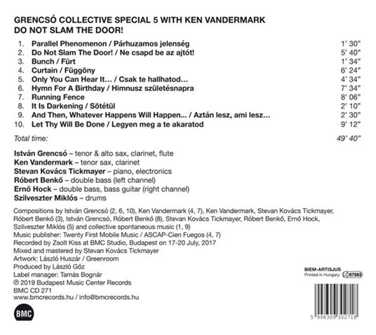 Do Not Slam The Door! - CD Audio di Grencso Open Collective - 2