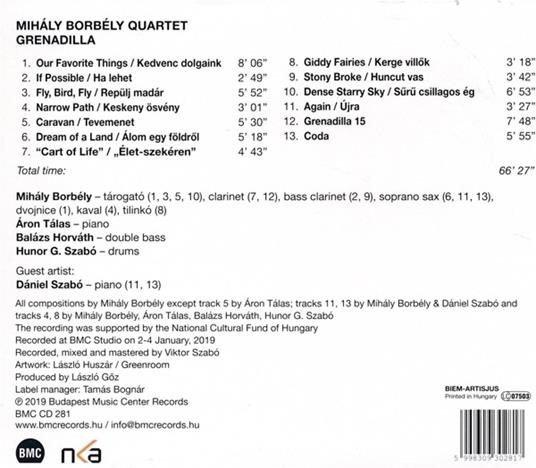 Grenadilla - CD Audio di Mihaly Borbely - 2