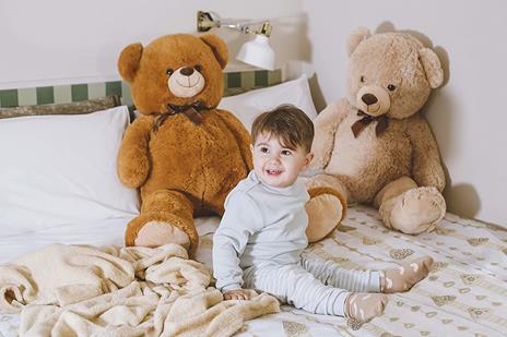 Orso Peluche Gigante 100 cm Orso Peluche gigante San Valentino Orso Peluche Gigante Con Cuore Altissima Qualita'' Modelli Assortiti (Luca) - 2