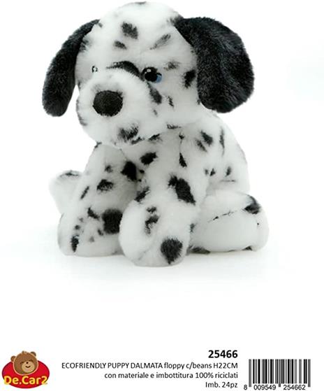 Peluche Giocattolo Morbido e Coccoloso per Bambini Collezione Animali Safari e Animali Marini Peluche, Perfetto per i Bambini Ecofriendly (Dalmata Peluche) - 2