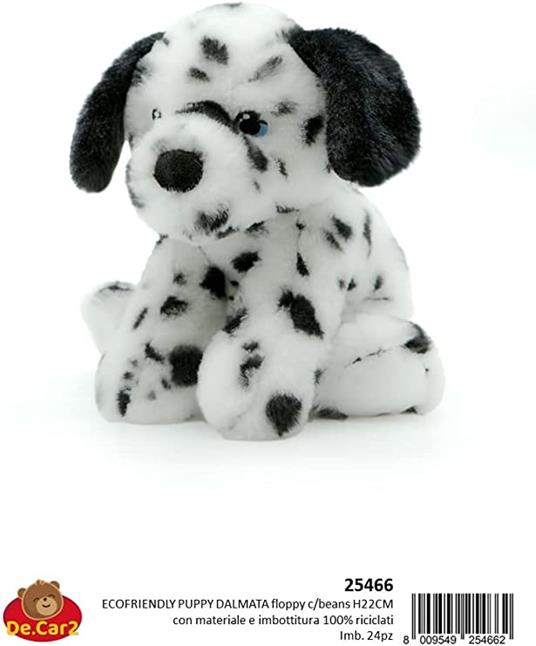 Peluche Giocattolo Morbido e Coccoloso per Bambini Collezione Animali Safari e Animali Marini Peluche, Perfetto per i Bambini Ecofriendly (Dalmata Peluche) - 2