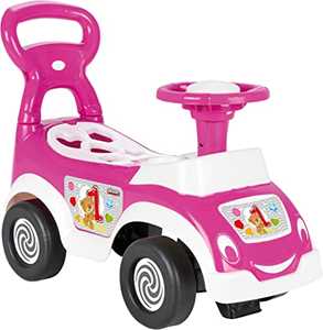 Giocattolo Primipassi Bambina Rosa Primipassi per Bambino Auto Rosa Saetta con Volante e clacson a Soffietto E formine incluse Biemme