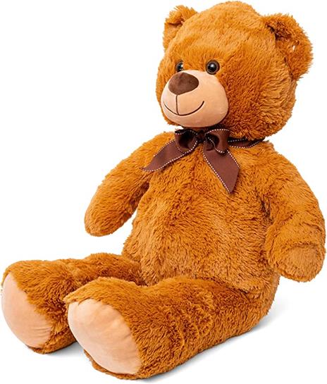 Orso Peluche Gigante 100 cm Orso Peluche gigante San Valentino Orso Peluche Gigante Con Cuore Altissima Qualita'' Modelli Assortiti (Mario) - 2