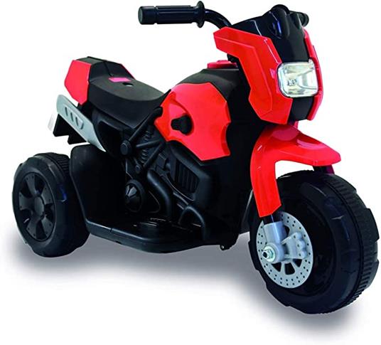 Moto elettrica per bambini moto giocattolo per bambini 1 anno 2 anni 3 anni con luci e marca avanti e dietro (rossa) - 2