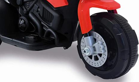 Moto elettrica per bambini moto giocattolo per bambini 1 anno 2 anni 3 anni con luci e marca avanti e dietro (rossa) - 3