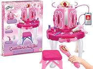 Specchiera Bambina Giocattolo Trucco Bambina 3 Anni Trucco di Bambina Bambini Trucchi Sgabello Giocattolo Accessori da Specchiera Specchio Toeletta Regallo