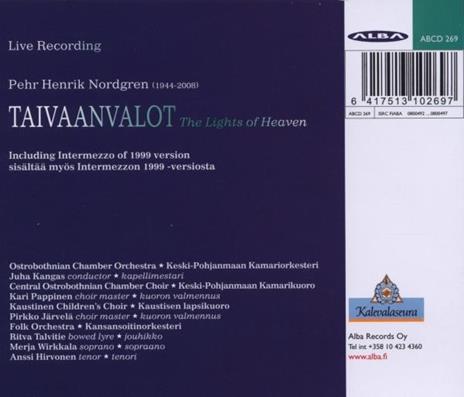 Taivaanvalot - CD Audio di Pehr Henrik Nordgren - 2