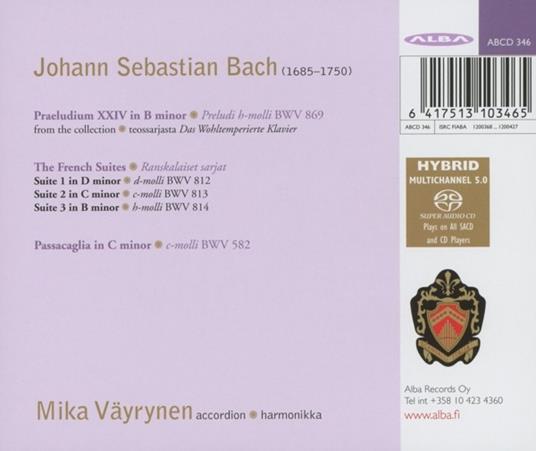 French Suites 1-3 - SuperAudio CD di Johann Sebastian Bach - 2