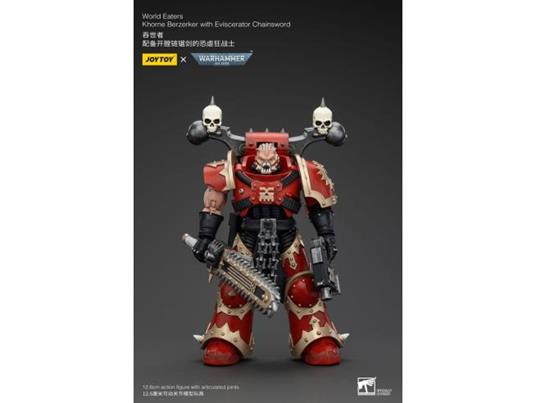 Warhammer 40k Action Figura 1/18 World Eaters Khorne Berzerker Con Eviscerator Chainsword 13 Cm Joy Toy (cn)