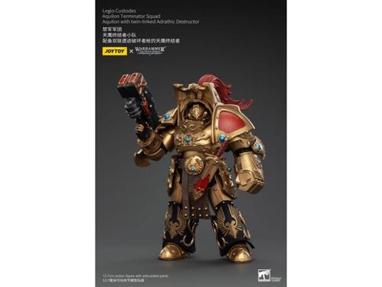 Warhammer The Horus Heresy Action Figura 1/18 Legio Custodes Aquilon Terminator Squad Aquilon Con Twin-linked Adrathic