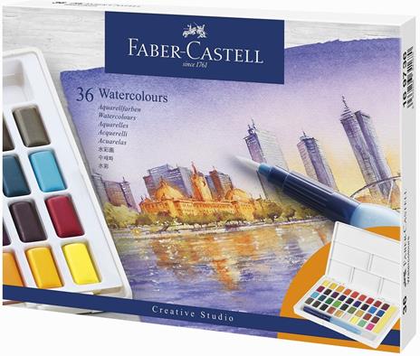 Acquerelli Faber-Castell. Astuccio in cartone 36 pezzi