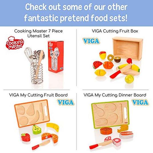 Viga Set di pentole e padelle in legno, per bambini - 3