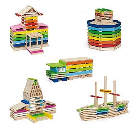 VIGA Belle Viga 2043613 Costruzione Gioco Barrel Cubes Immaginazione, 50956 - 2