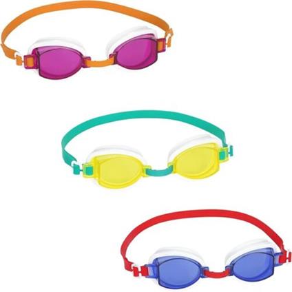 Occhialini ocean wave, 7-14 anni,3 colori assortiti  silicone con protezione uv,