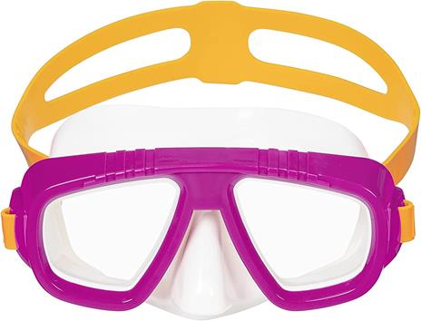 Maschera caymen, 3-6 anni, 3 colori assortiti, lenti in policarbonato e con protezione uv - 6
