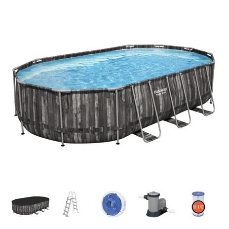Bestway 5611R piscina fuori terra Piscina con bordi Piscina ovale 20241 L Legno - 8