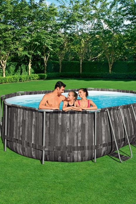 Bestway 5611R piscina fuori terra Piscina con bordi Piscina ovale 20241 L Legno - 9