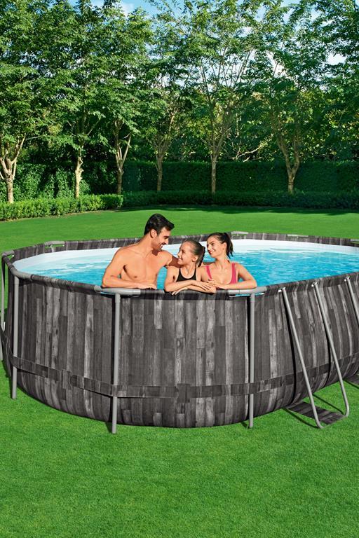 Bestway 5611R piscina fuori terra Piscina con bordi Piscina ovale 20241 L Legno - 9
