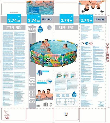 Bestway 5612F piscina fuori terra Piscina con bordi Piscina rotonda 3221 L Multicolore - 7