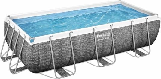 Bestway Power Steel Set piscina fuori terra 4.04 x 2.01 x 1 m Rattan grigio - 2