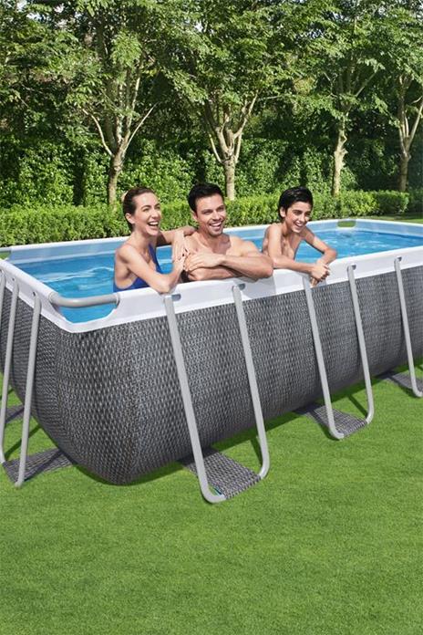 Bestway 56998 piscina fuori terra Piscina con bordi Piscina rettangolare 14812 L Grigio - 8