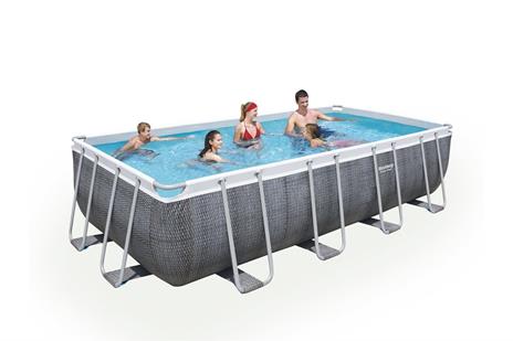 Bestway 56998 piscina fuori terra Piscina con bordi Piscina rettangolare 14812 L Grigio - 9