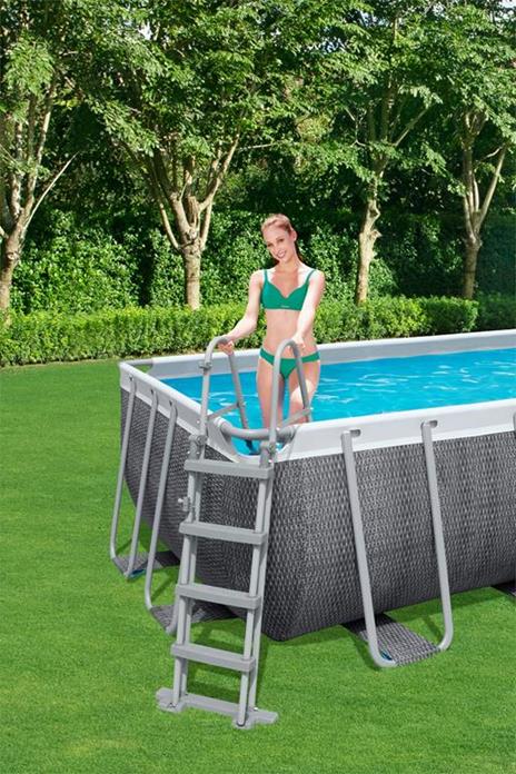 Bestway 56998 piscina fuori terra Piscina con bordi Piscina rettangolare 14812 L Grigio - 10