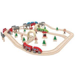 Hape Set Pista treno ferrovia High & Low E3701