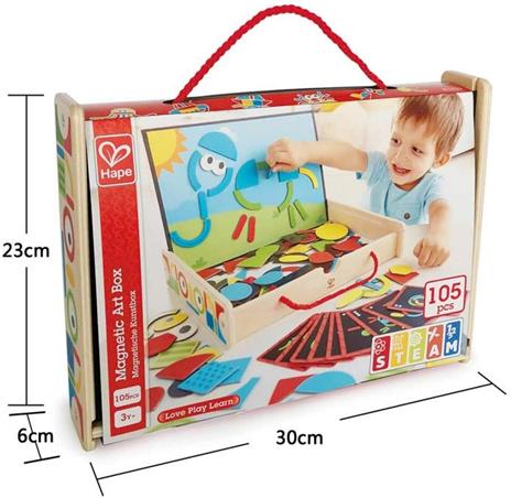 HAPE - Giocattoli da costruzione in legno - E1631 - Set artistico magnetico - 3