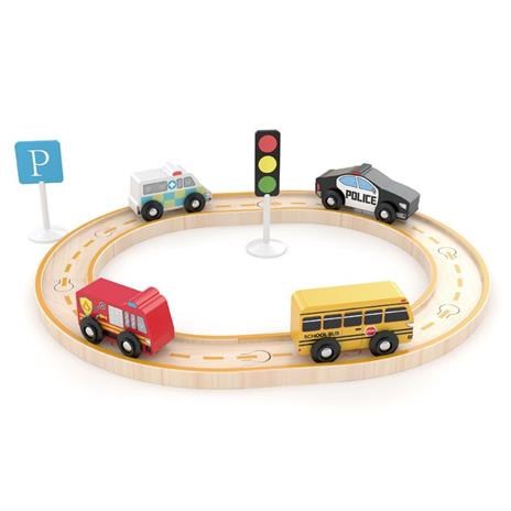 Set Pista Costruzioni In Legno Metro City  J849092 - 2