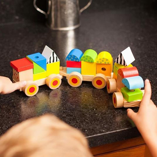 Tooky Toy Tkb383-Stacking Train Treno Con Costruzioni - 3