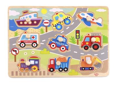 Tooky Toy: Wooden Vehicle Puzzle