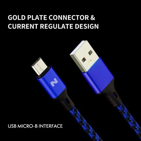 Cavo Micro USB B Ricarica Rapida per il Controller PS4, Xone (2 Pezzi, 4M) - 6