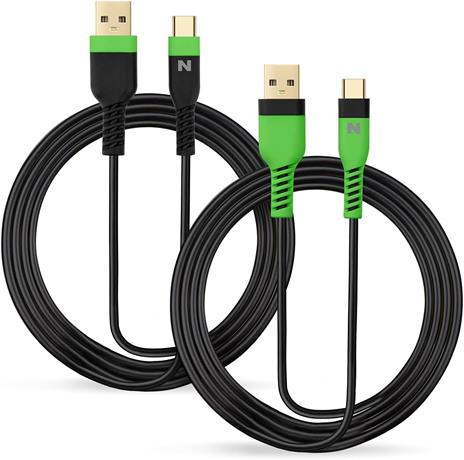Cavo Micro USB B Ricarica Rapida per il Controller PS5, Xone (2 Pezzi, 4M)