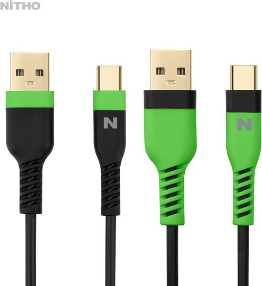 Cavo Micro USB B Ricarica Rapida per il Controller PS5, Xone (2 Pezzi, 4M) - 2