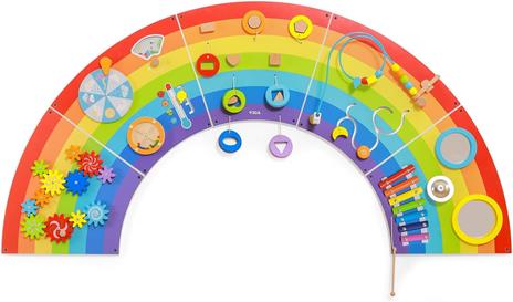 Pannello Murale Arcobaleno Milleattività per Motricità Fine e Coordinamento Occhio-Mano - 3
